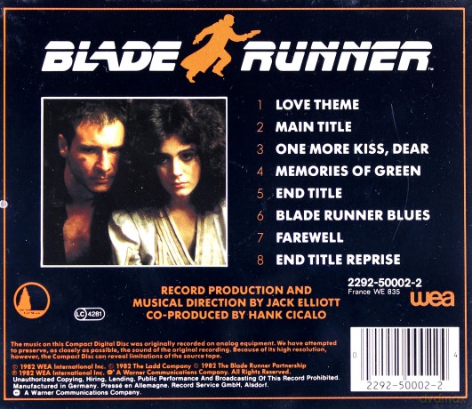Vangelis: Blade Runner Soundtrack (Łowca androidów) [CD]