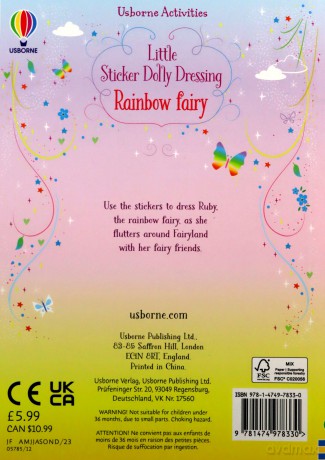 Little Sticker Dolly Dressing Rainbow Fairy - Fiona Watt [KSIĄŻKA]