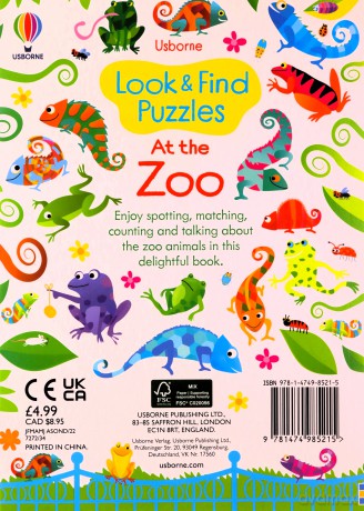 Look and Find Puzzles: At the Zoo - Kirsteen Robson [KSIĄŻKA]