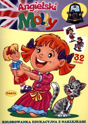 Angielski Z Molly Kolorowanka Edukacyjna Z Naklejkami [KSIĄŻKA]