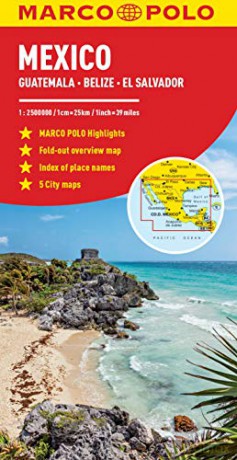 Mexico Marco Polo Map: Includes Guatemala, Belize and El Salvador (Marco Polo Maps) [KSIĄŻKA]