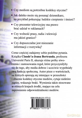 Deontologia Mediów - Claude-Jean Bertrand [KSIĄŻKA]