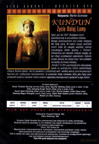 Kundun Życie Dalaj Lamy [DVD]