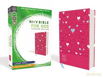 NIrV, Bible for Kids, Large Print, Leathersoft, Pink, Comfort Print: Thinline Edition [KSIĄŻKA]