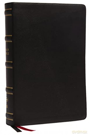 NKJV, Single-Column Wide-Margin Reference Bible, Genuine Leather, Black, Red Letter, Comfort Print: Holy Bible, New King James Version [KSIĄŻKA]