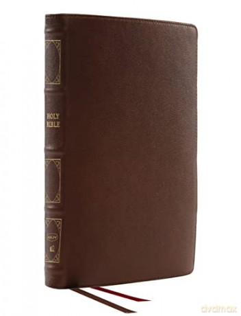 NKJV, Thinline Reference Bible, Genuine Leather, Brown, Red Letter, Comfort Print: Holy Bible, New King James Version [KSIĄŻKA]
