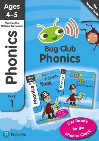 Phonics - Learn at Home Pack 1 (Bug Club), Phonics Sets 1-3 for ages 4-5 (Six stories + Parent Guide + Activity Book) [KSIĄŻKA]