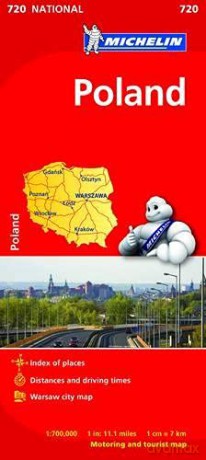 Poland - Michelin National Map 720: Map (Michelin National Maps, 720) [KSIĄŻKA]