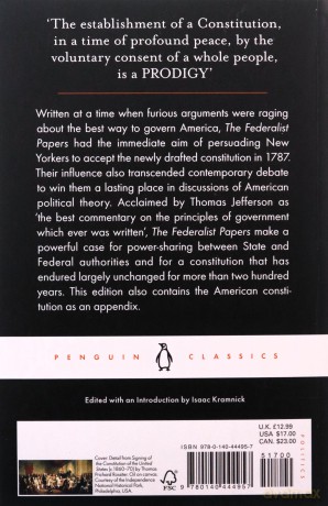 The Federalist Papers (Penguin Classics) - James Madison [KSIĄŻKA]