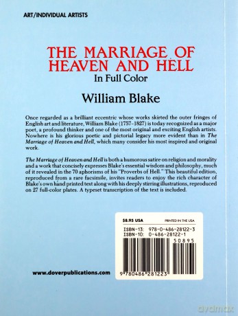 The Marriage of Heaven and Hell: A Facsimile in Full Color (Dover Fine Art, History of Art) - William Blake [KSIĄŻKA]