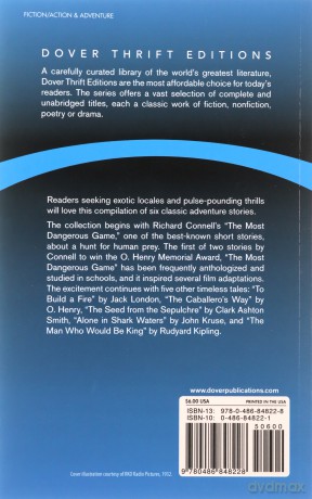 The Most Dangerous Game and Other Stories of Adventure (Thrift Editions) - R Et Al Connell [KSIĄŻKA]