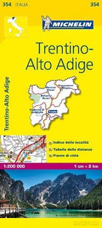 Trentino - Michelin Local Map 354: Map (Michelin Local Maps, 354) [KSIĄŻKA]