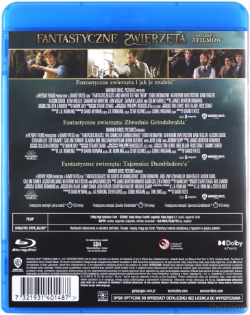 Fantastyczne Zwierzęta. Kolekcja 3 Filmów [3xBlu-Ray]