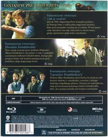 Fantastyczne Zwierzęta. Kolekcja 3 Filmów [3xBlu-Ray]