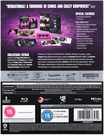 Powrót Batmana (Ultimate Collector's Edition) (steelbook) [Blu-Ray 4K]+[Blu-Ray]