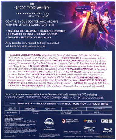 Doctor Who: The Collection Season 22 (Limited Edition) [8xBlu-Ray]