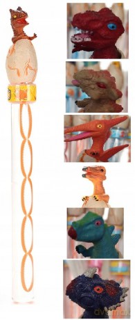 Bańki mydlane z figurką Dinozaura 140 ml 34cm mix