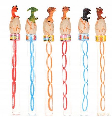 Bańki mydlane z figurką Dinozaura 140 ml 34cm mix