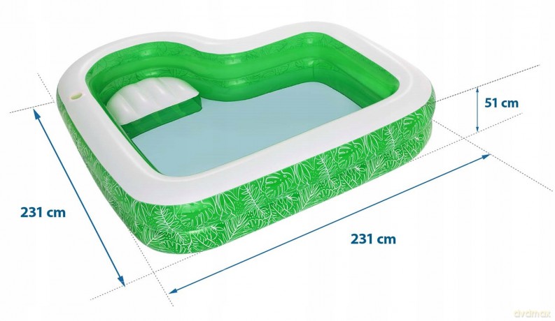 Basen dmuchany rośliny 54336 BESTWAY