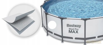 Basen stalażowy 457x122cm Steel Pro max 56420 BESTWAY