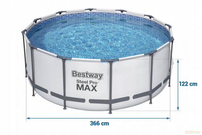 Basen stalażowy 457x122cm Steel Pro max 56420 BESTWAY