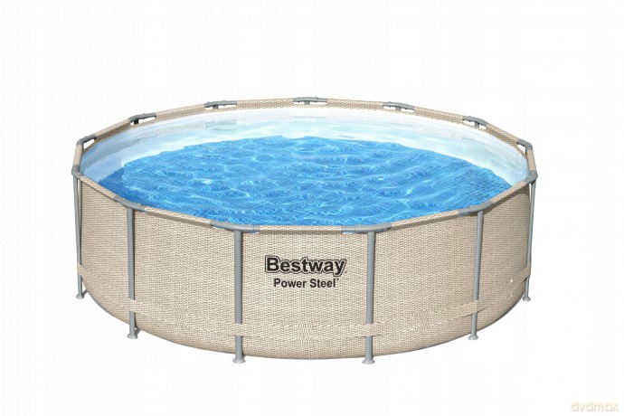 Basen stalażowy owalny Pro Steel 457x250x100 cm 56620 BESTWAY