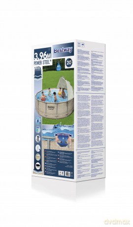 Basen stalażowy owalny Pro Steel 457x250x100 cm 56620 BESTWAY