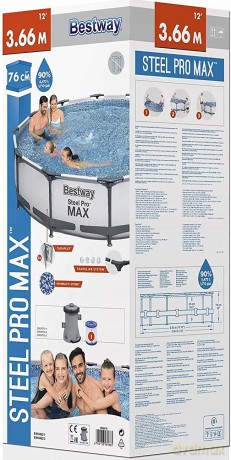 Basen stalażowy Steel Pro MAX 366x76 cm 56416 BESTWAY