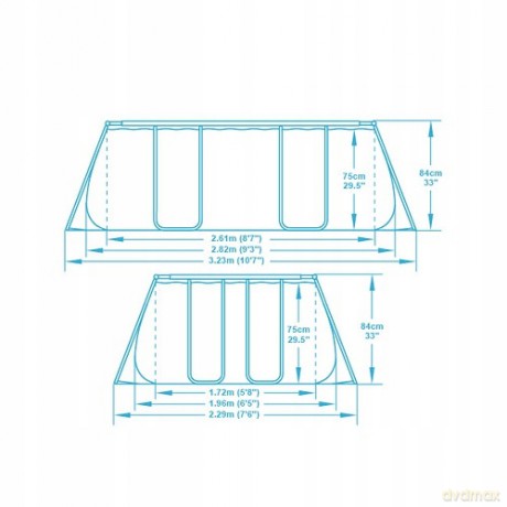Basen stelażowy 282x196x84cm 56629 BESTWAY