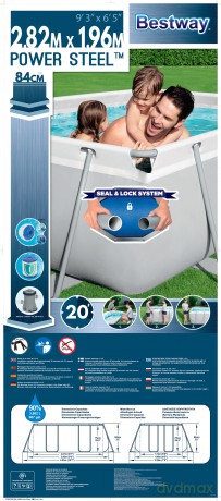 Basen stelażowy 282x196x84cm 56629 BESTWAY