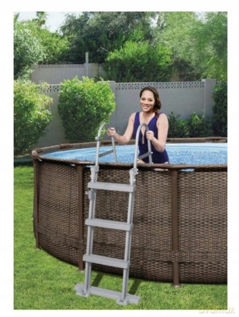 Basen stelażowy 366x100 cm rattan 56709 BESTWAY