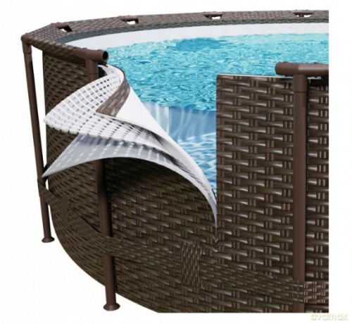 Basen stelażowy 366x100 cm rattan 56709 BESTWAY