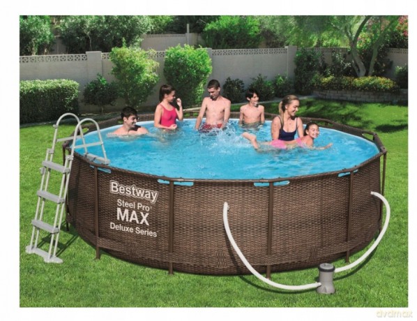 Basen stelażowy 366x100 cm rattan 56709 BESTWAY