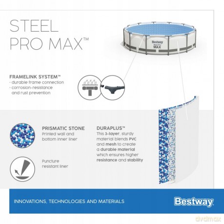 Basen stelażowy 457x122cm 56438 BESTWAY