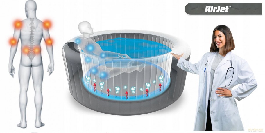 Dmuchany Basen Jacuzzi z Hydromasażem Lay-Z-Spa Tahiti 60007 BESTWAY