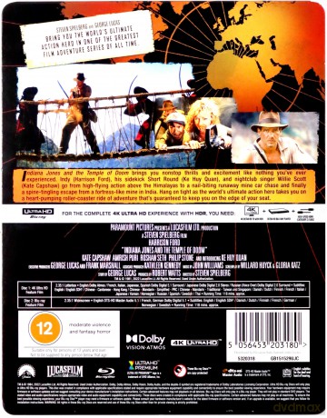 Indiana Jones and the Temple of Doom (Indiana Jones i Świątynia Przeznaczenia) (steelbook) [Blu-Ray 4K]+[Blu-Ray]