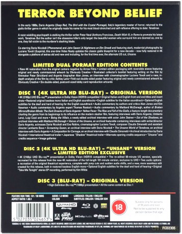 Tenebre (Ciemności) (Limited) [Blu-Ray 4K]+[2xBlu-Ray]