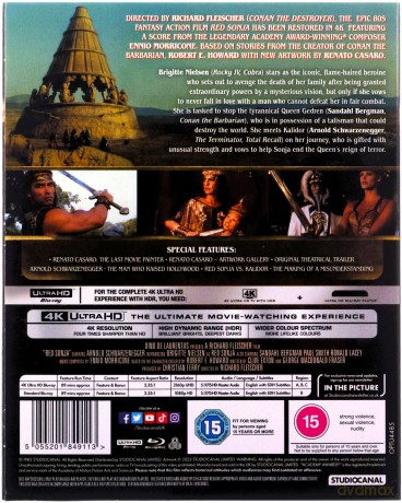Red Sonja (Czerwona Sonja) [Blu-Ray 4K]+[Blu-Ray]