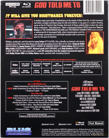 God Told Me To [Blu-Ray 4K]+[Blu-Ray]