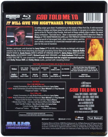 God Told Me To [Blu-Ray 4K]+[Blu-Ray]