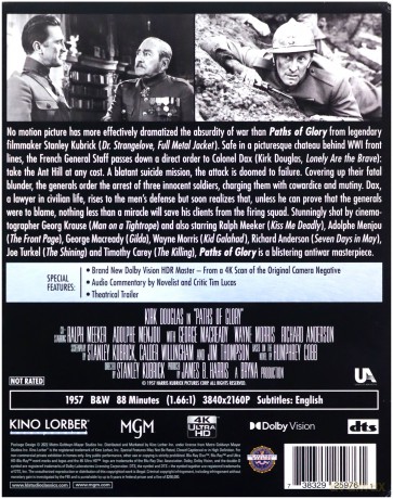 Paths of Glory (Ścieżki chwały) [Blu-Ray 4K]+[Blu-Ray]