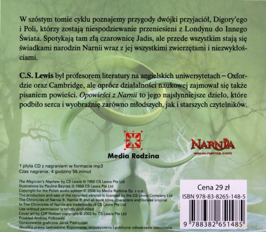 Opowieści z Narni (Tom 6) Siostrzeniec czarodzieja [AUDIOBOOK]