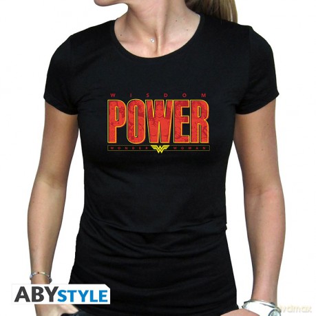 DC COMICS - T-shirt WONDER WOMAN Power woman SS black - basic