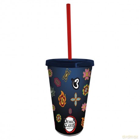 DEMON SLAYER - Tumbler with straw - 470 ml - Pillars