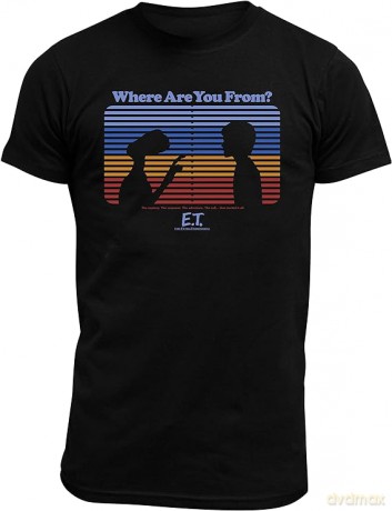 E.T. - T-shirt Where are you from man SS black - basic