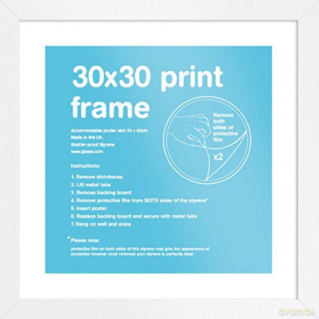 GBEYE - MDF White Frame - 30,5 x 30,5 cm -