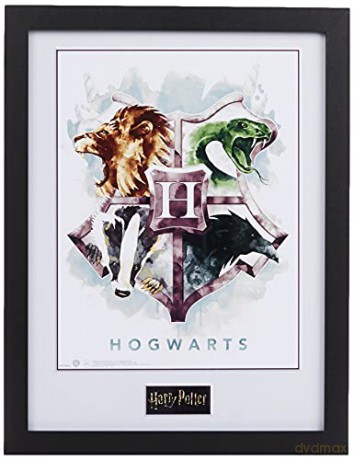 HARRY POTTER - Plakat w ramie Hogwarts Water Colour