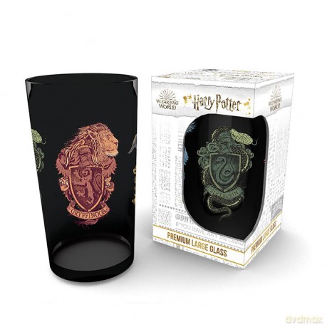 HARRY POTTER - Large Glass - 400 ml - Animals Crest - box