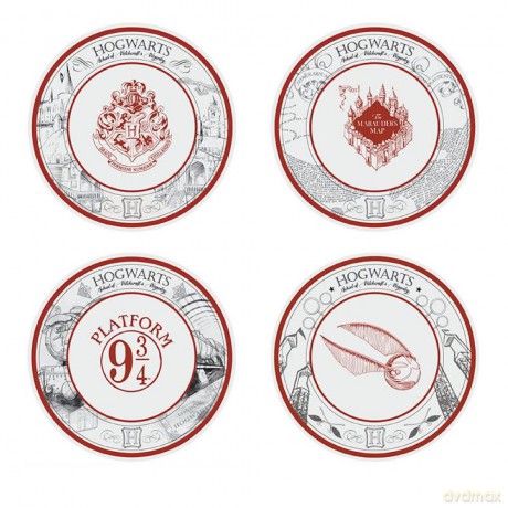HARRY POTTER - Set of 4 Plates - HARRY POTTER universe