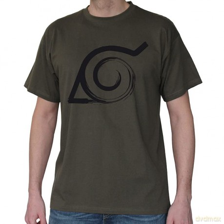 NARUTO SHIPPUDEN - T-shirt Konoha man SS khaki - basic